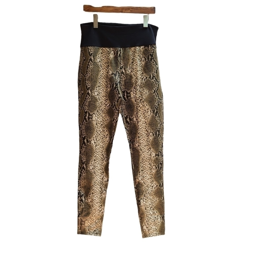 Assets by Spanx Textured Snakeskin Print High-waisted Pant, Pullon, Size XL